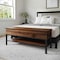 Flash Furniture Entryway Storage Bench with Lower Shelf Perfect for Entryway, Mudroom, or Bedroom in Walnut ZG-075-WAL-GG - alternate 6